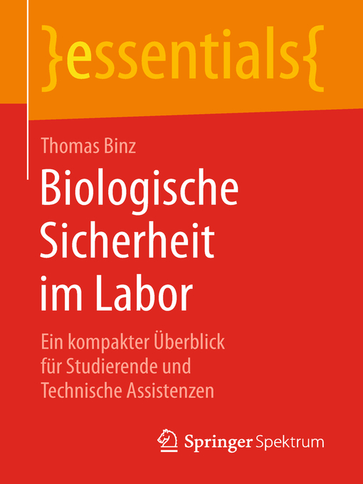 Title details for Biologische Sicherheit im Labor by Thomas Binz - Available